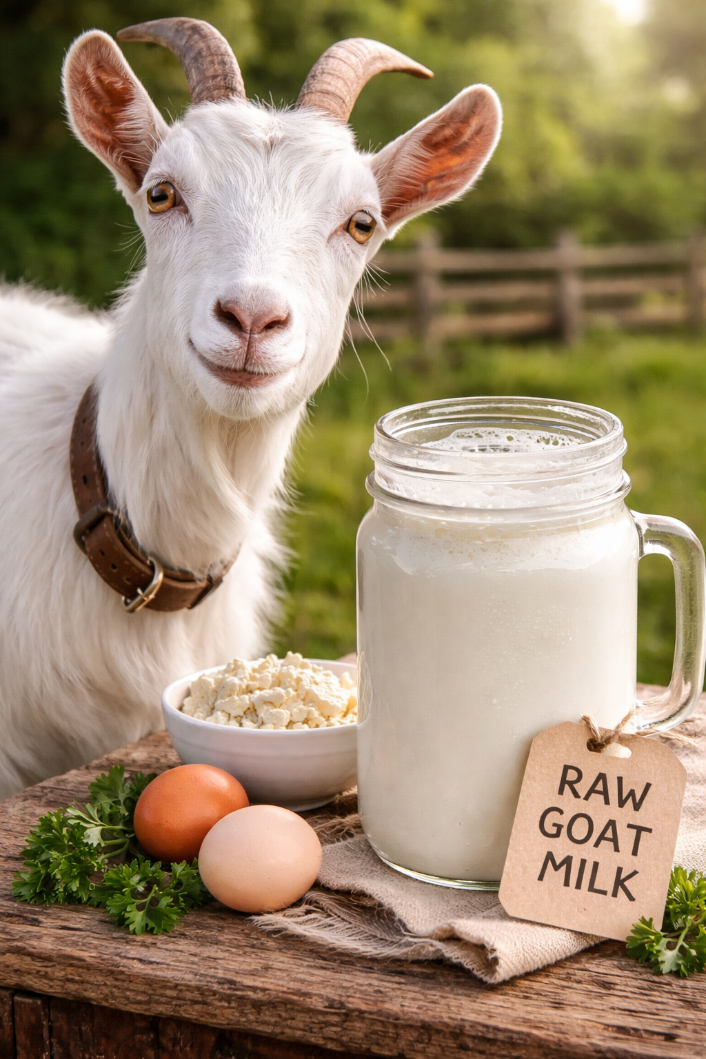 Fresh raw goat's milk for canine gut health